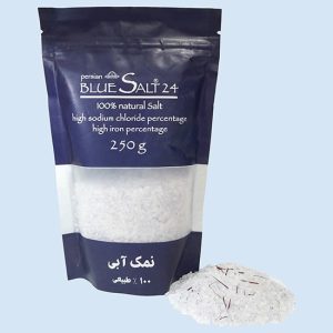 نمک آبی 250 گرمی دانه ریز کریستالی با زعفران